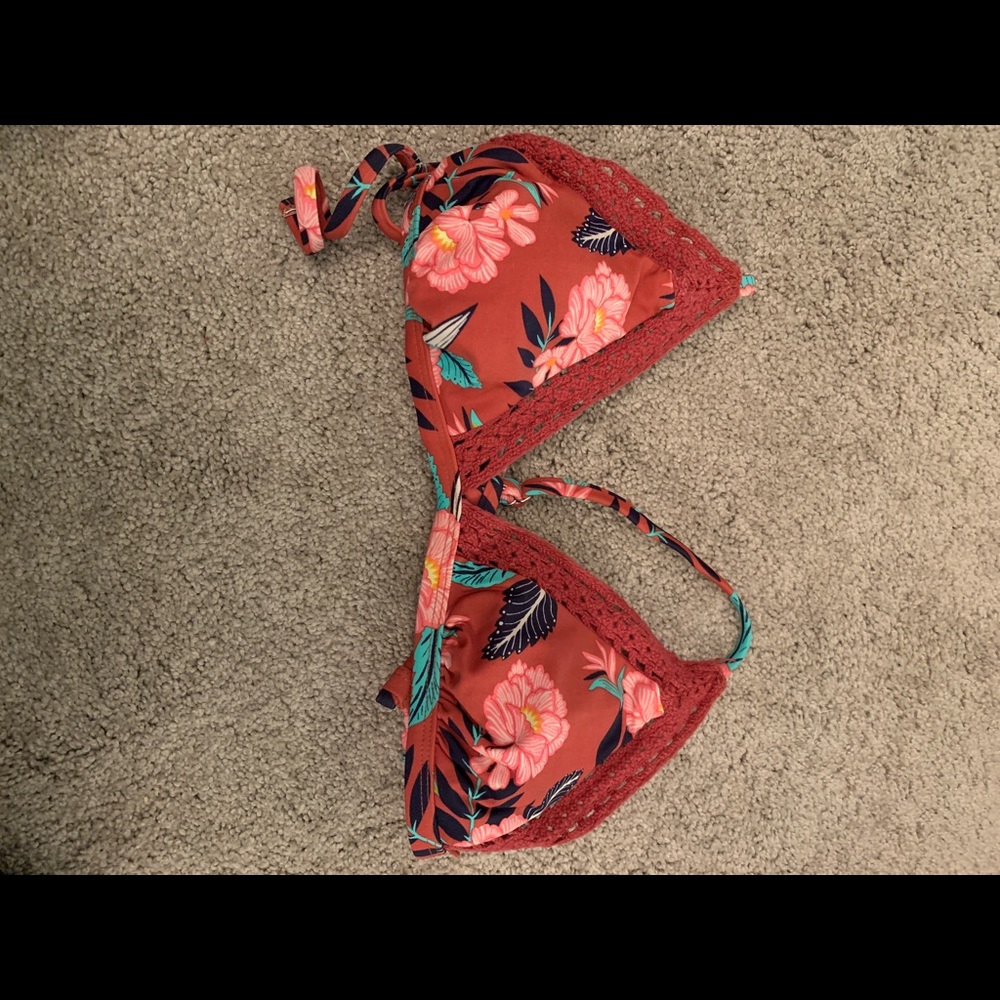 Red swim top
